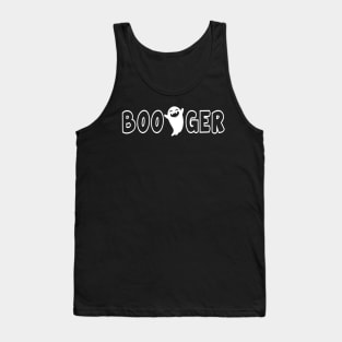 BOO-GER funny Halloween ghost kids matching family Tank Top